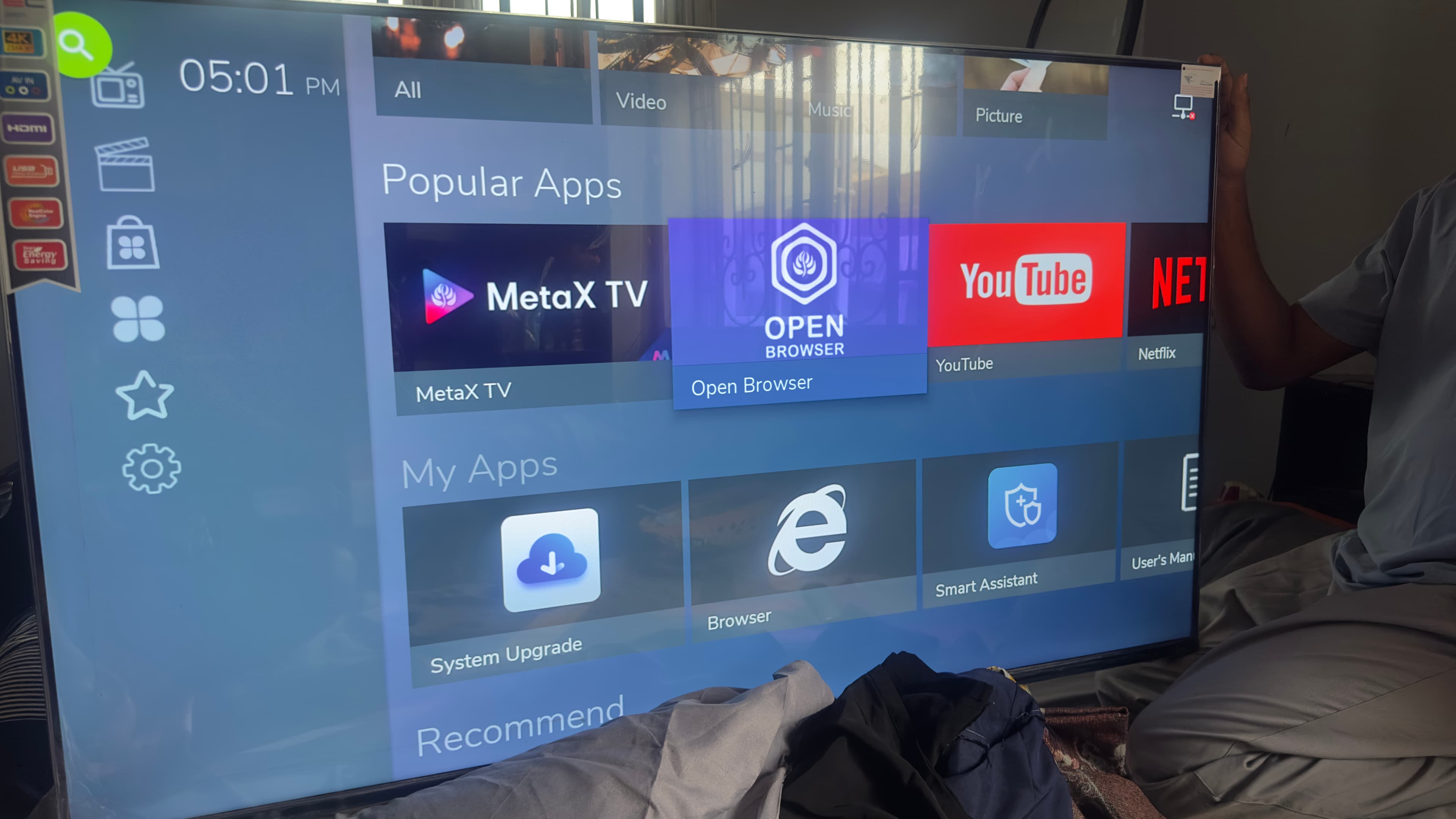 FAIRLY USED 55″ ITEC UHD SMART TV(55KG1)